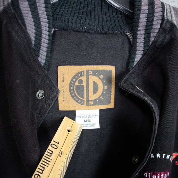 2000s Y2K International Denim Contrast Varsity Jacket - Picture 7 of 8
